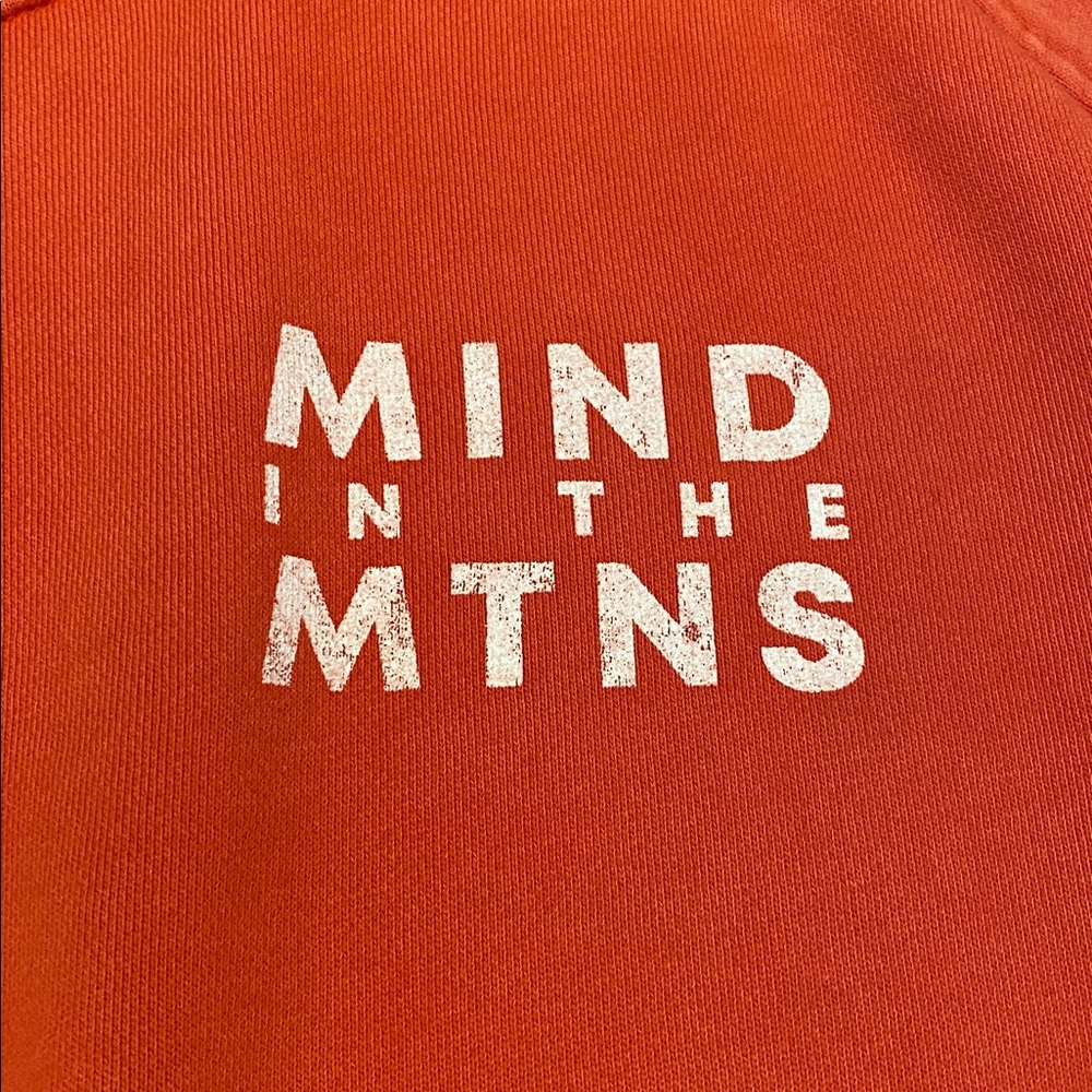 Aerie Terry Toweling Oversized Crew Sweatshirt Orange Mind in the MNTS SMALL ‘22 - Picture 2 of 11
